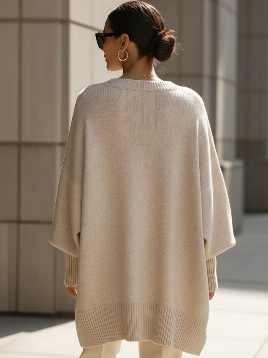 Ludovica | Oversized Sweater with Wide Neckline