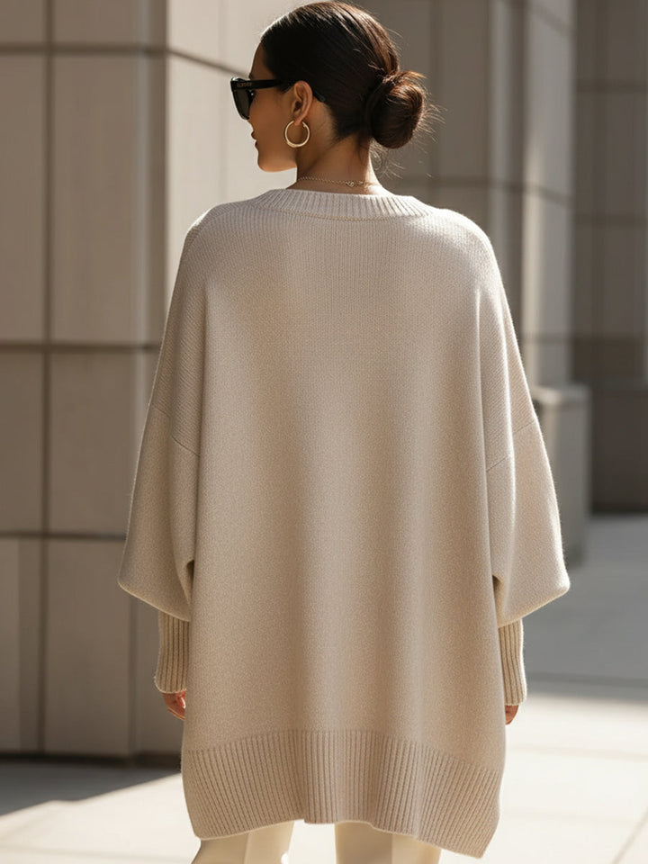 Ludovica | Oversized Sweater with Wide Neckline