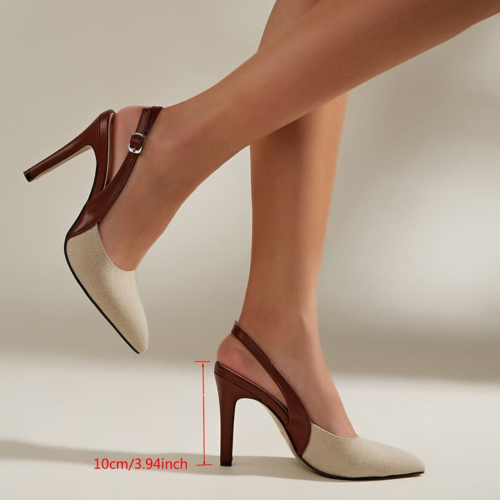 Mia™ | Contrast Slingback Heels