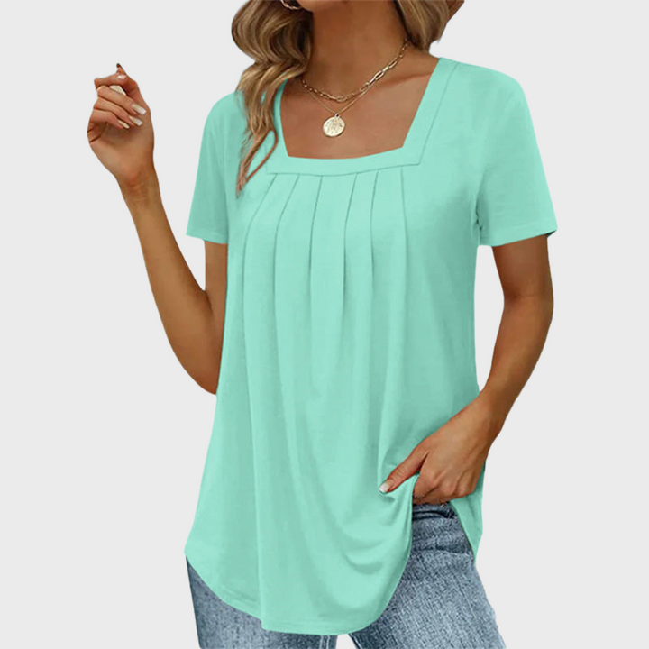 Women's Blouse | Square Neck Pleated Front