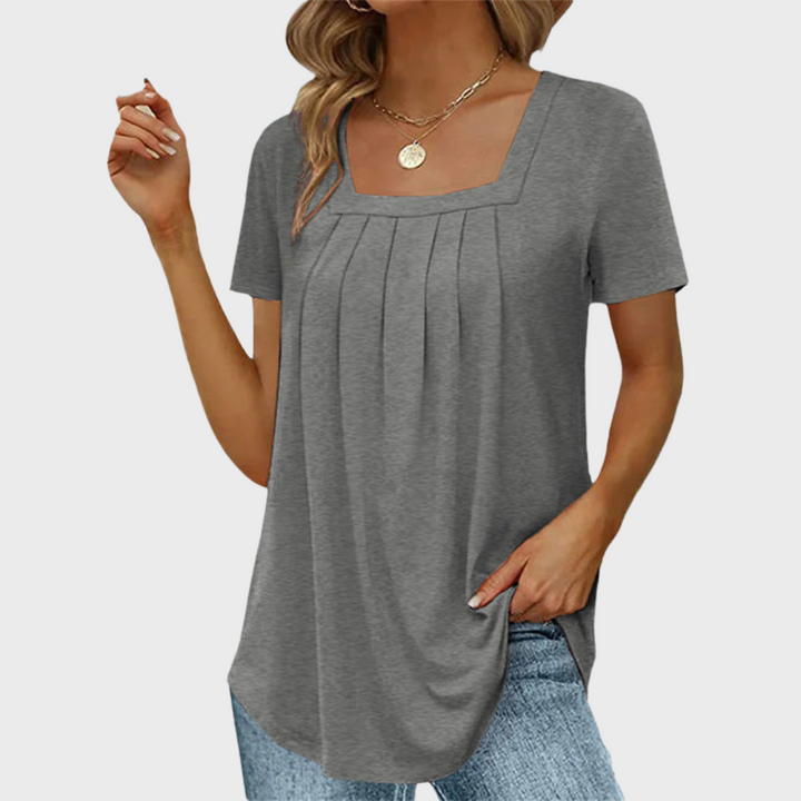 Women's Blouse | Square Neck Pleated Front