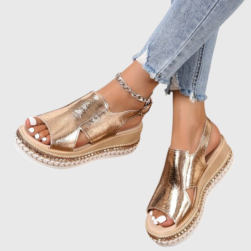Celestia™ | Metallic Platform Sandals