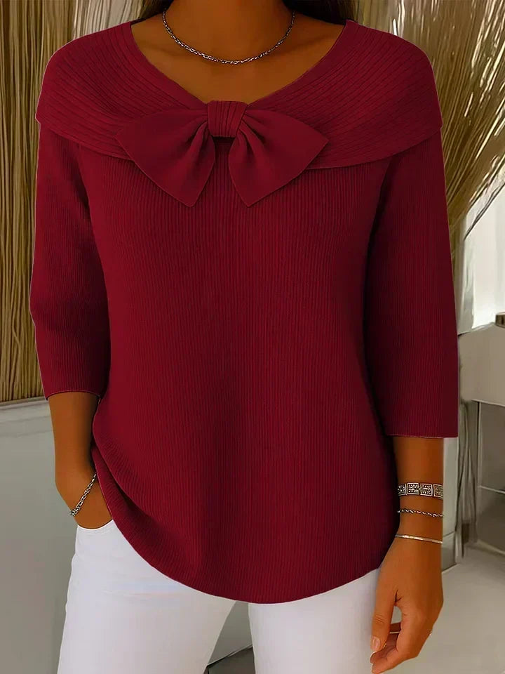 Teresina | Sweater with Bow and Round Neck