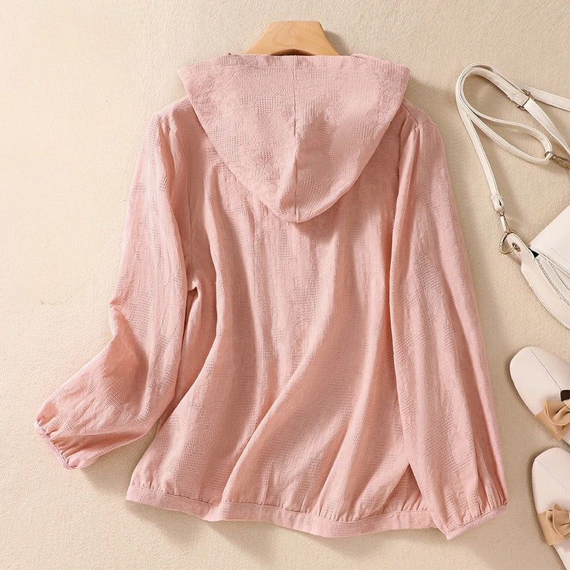 Women’s Blouse | Hooded Button-Up