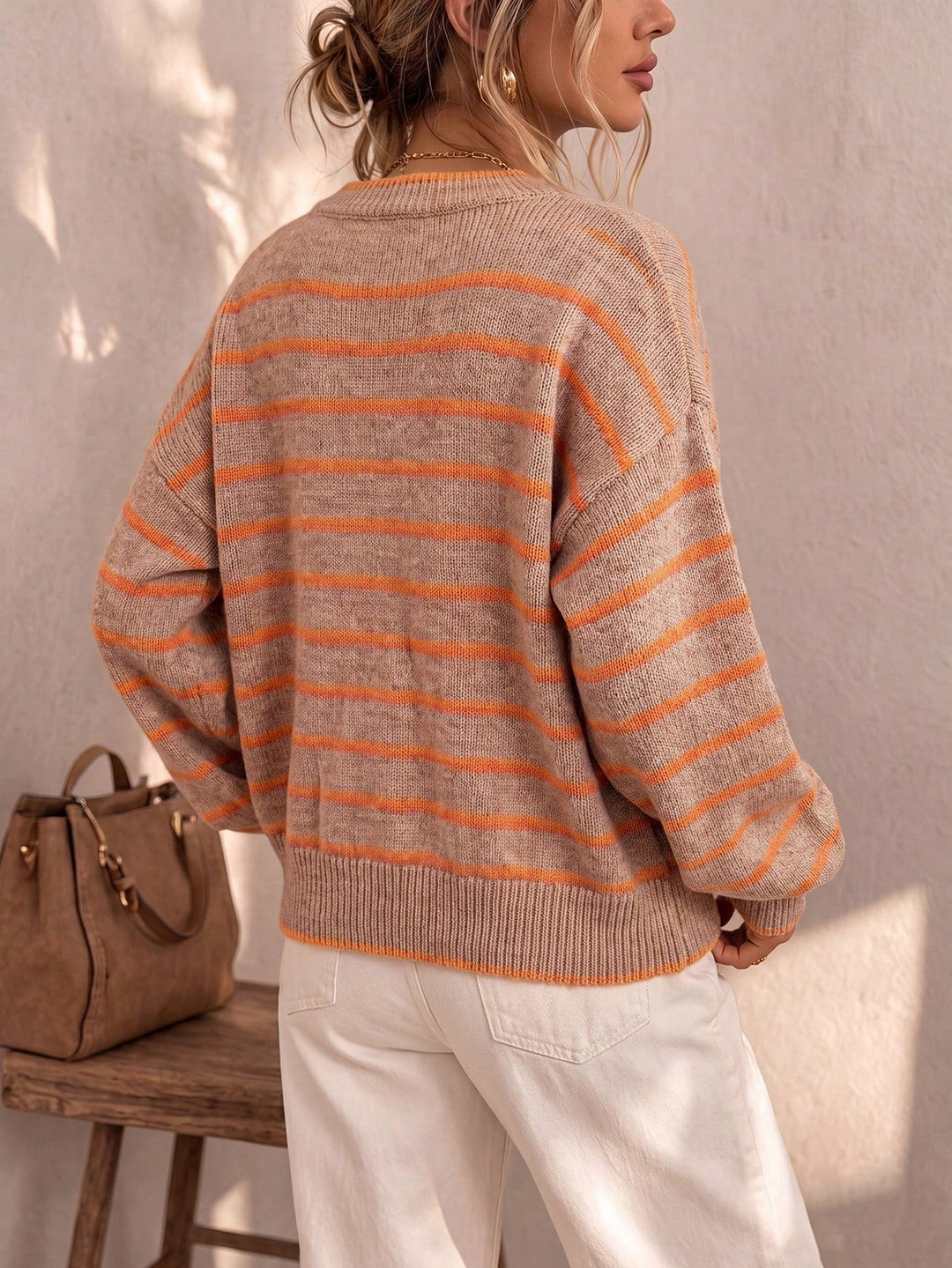 Celia™ | Elegant Striped Knit Cardigan