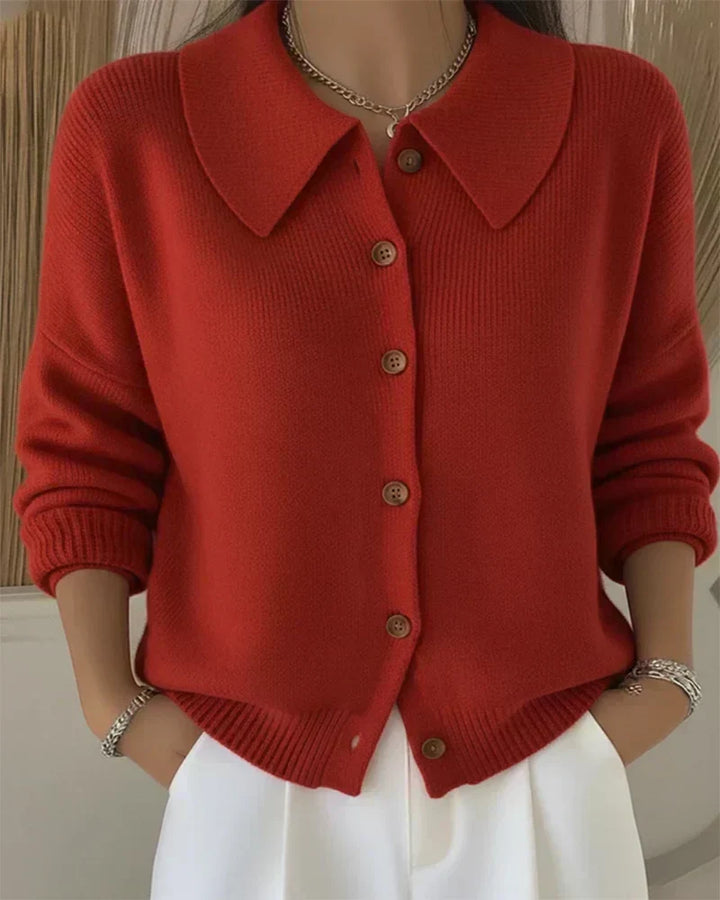 Velia | Cardigan with Shirt Collar