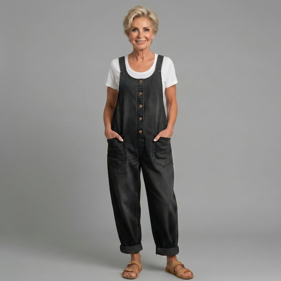 Saylor | Wide-Leg Denim Overalls