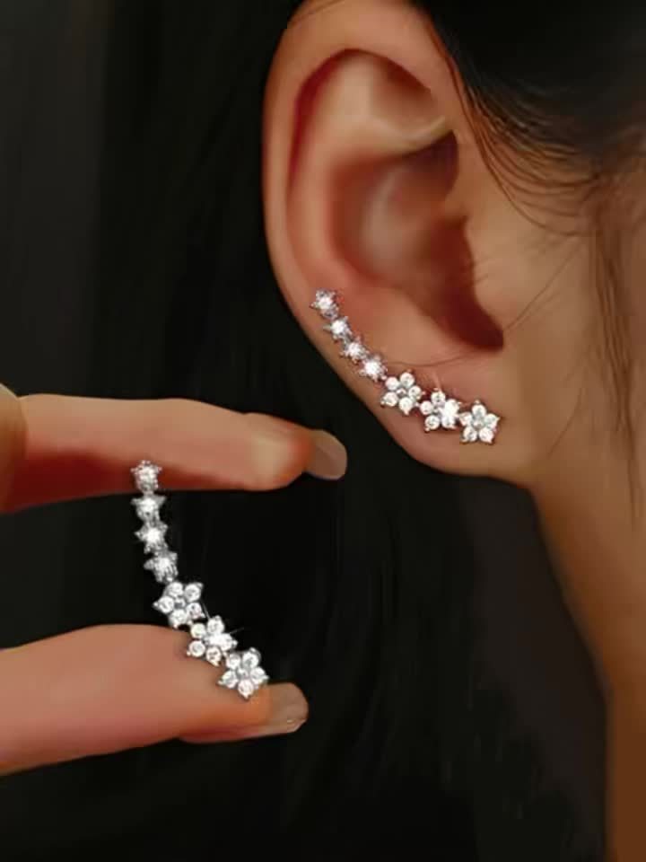 Timeless Silver Floral Earrings