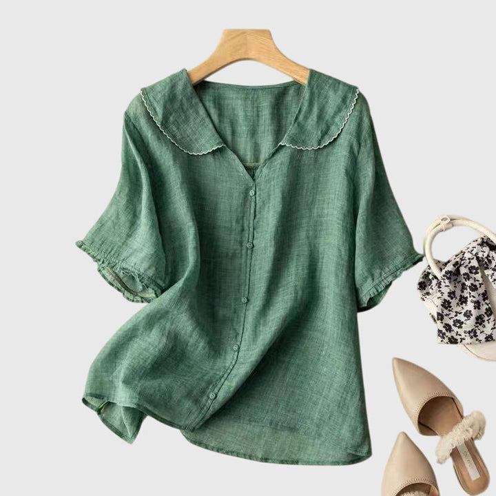 Women's Blouse | Short Sleeve Rounded