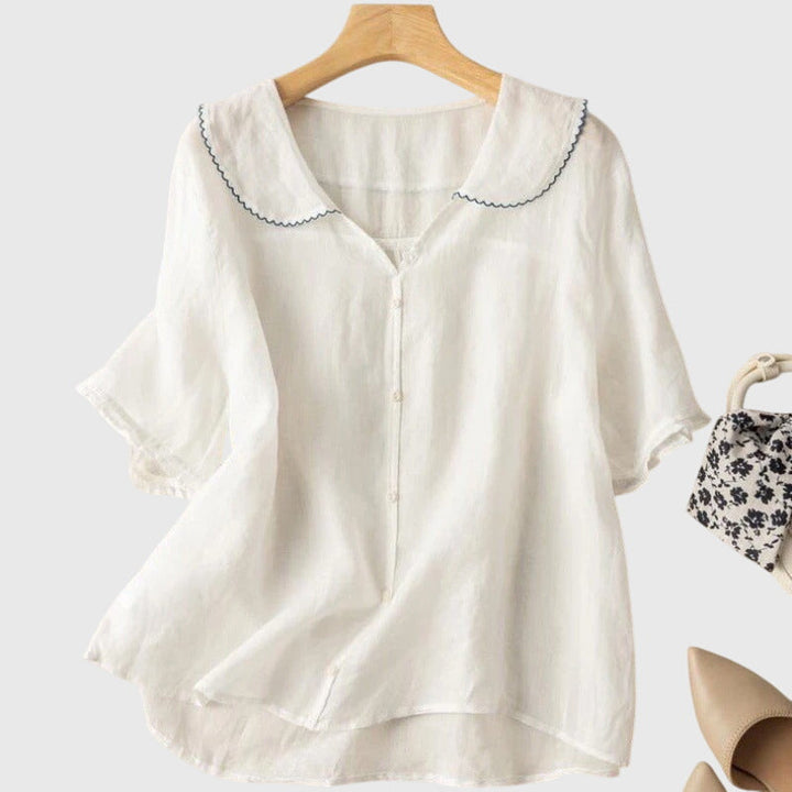 Women's Blouse | Short Sleeve Rounded