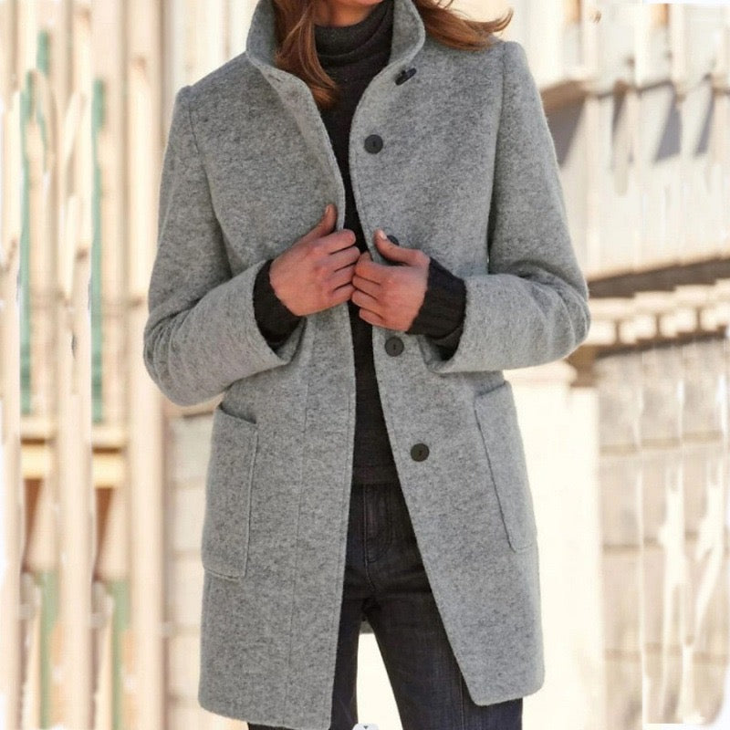 Beatrice™ | Classic Everyday Button Coat