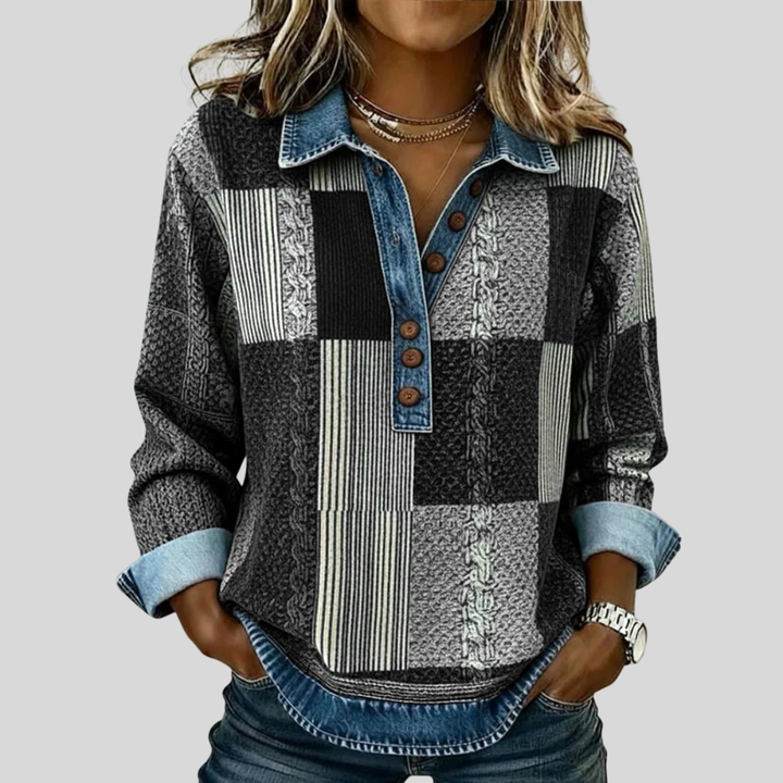 Meridell™ | Color Block Print Sweater