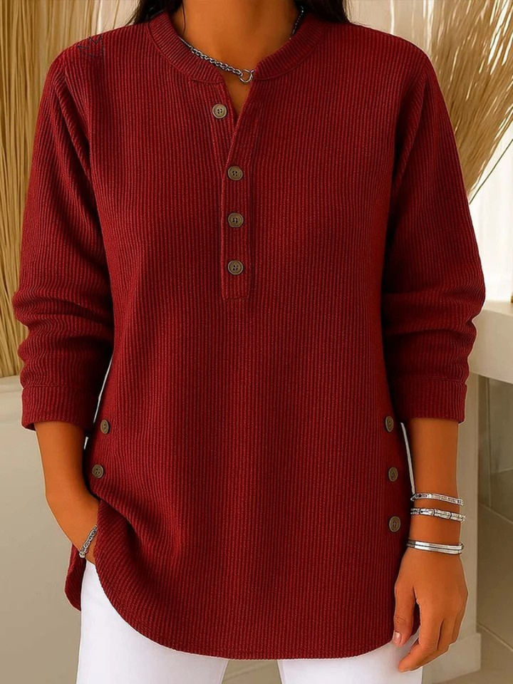 Nives | Henley Tunic with Buttons