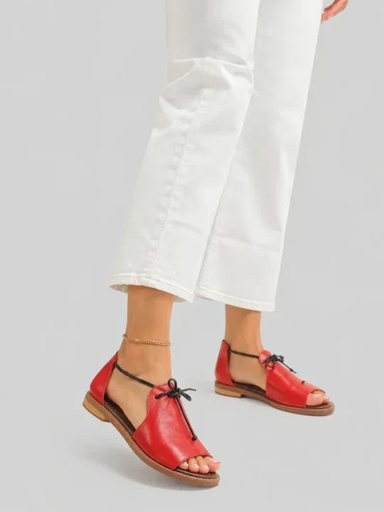 Cloe | Leather Sandals with Straps