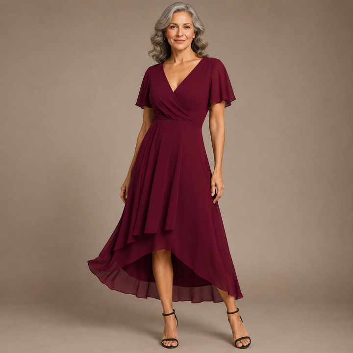 Aria™ | Elegant Butterfly Sleeve Maxi Dress