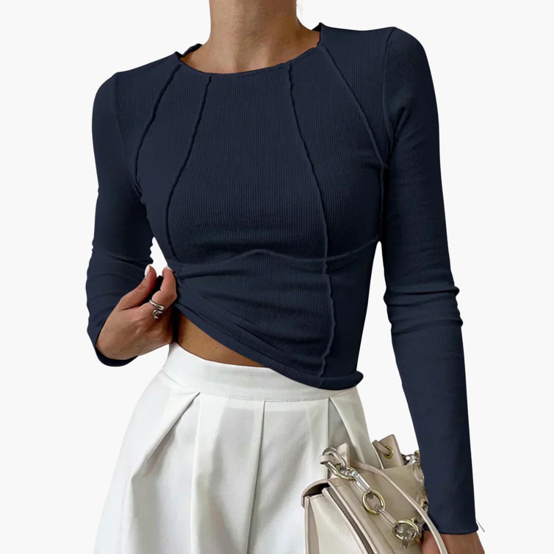 Women's Blouse | Piping Long Sleeve