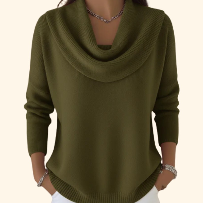 Iole | Sweater with Draped Neck