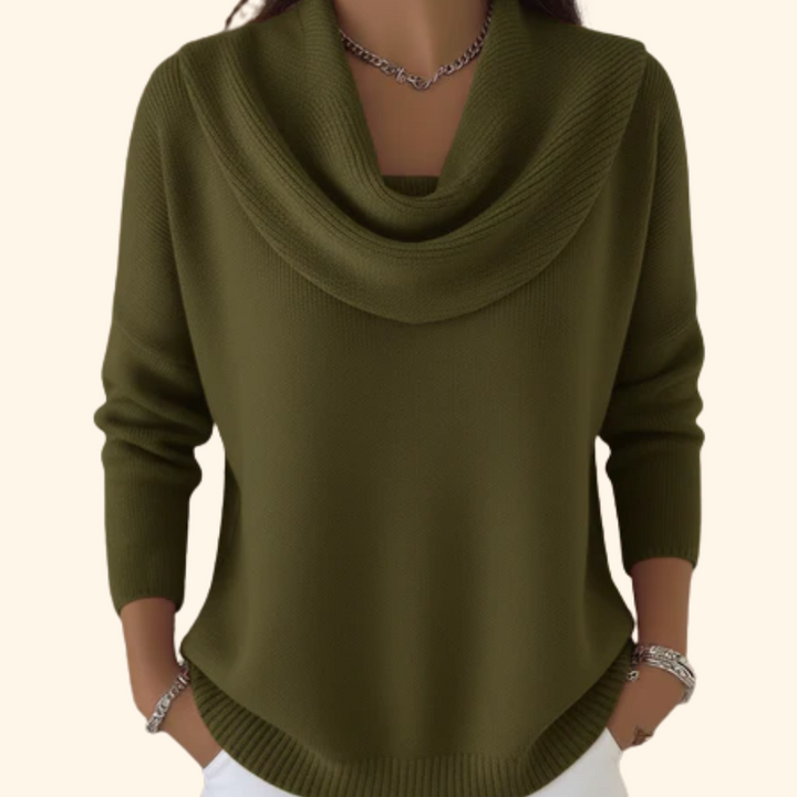 Iole | Sweater with Draped Neck