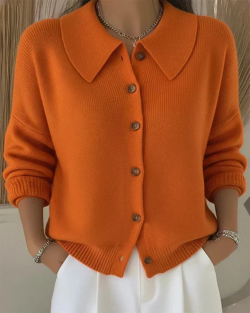 Velia | Cardigan with Shirt Collar