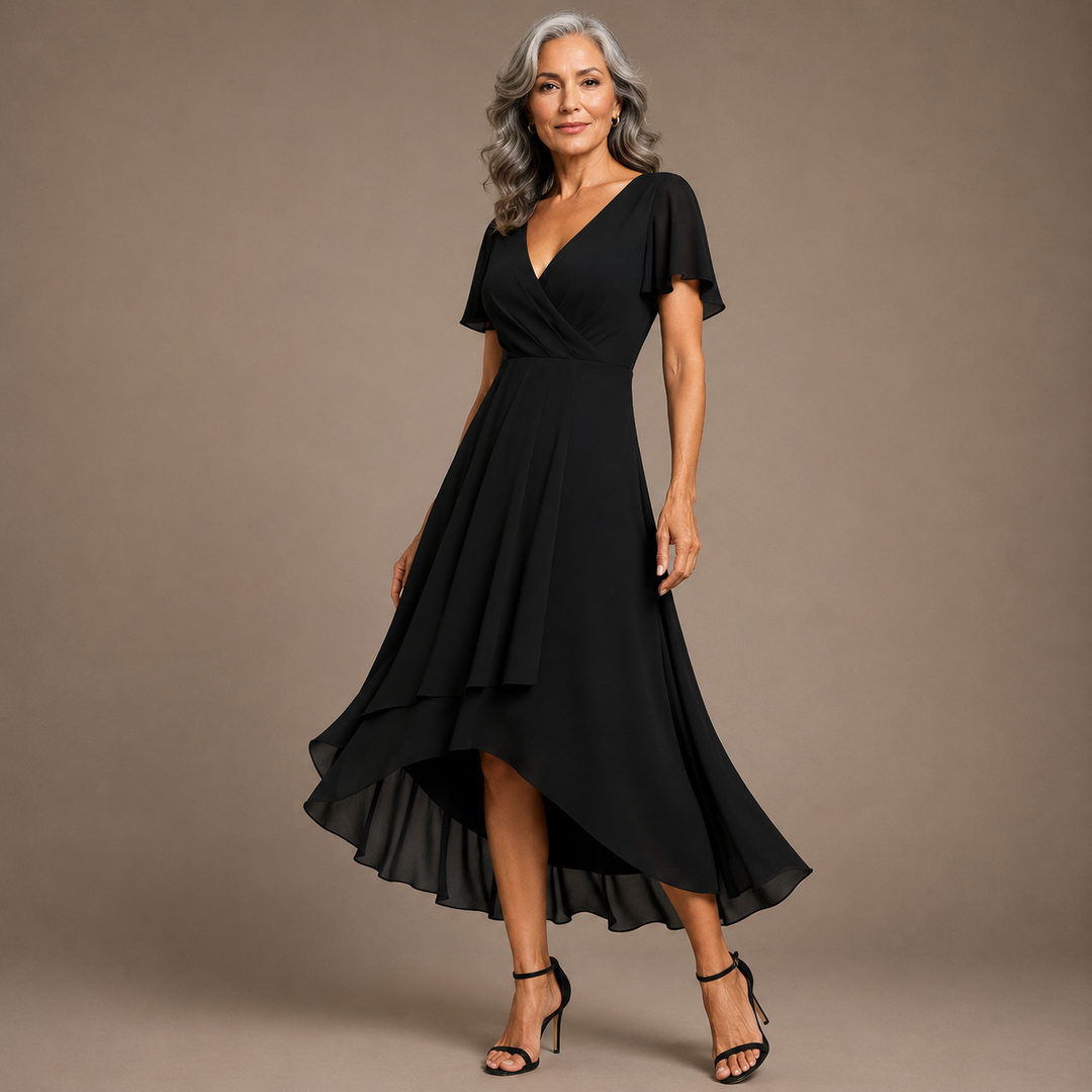 Aria™ | Elegant Butterfly Sleeve Maxi Dress
