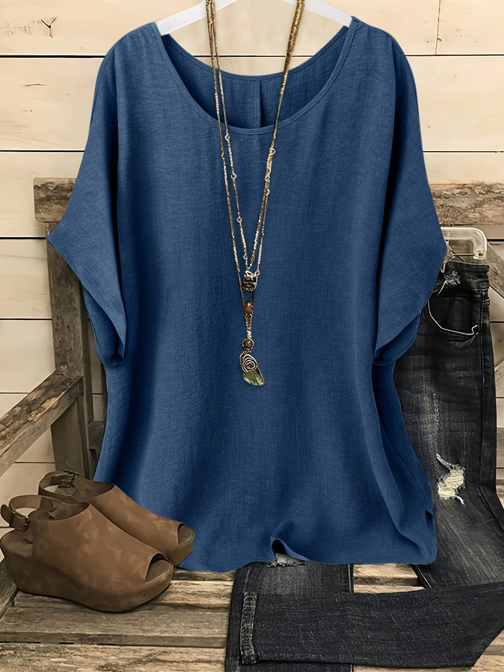 Kiersten™ | Relaxed Round-Neck Short-Sleeve Top