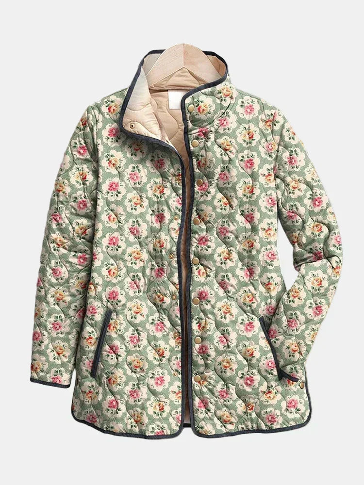 DELACROIX | Quilted Jacket with Floral Tapestry Amélie