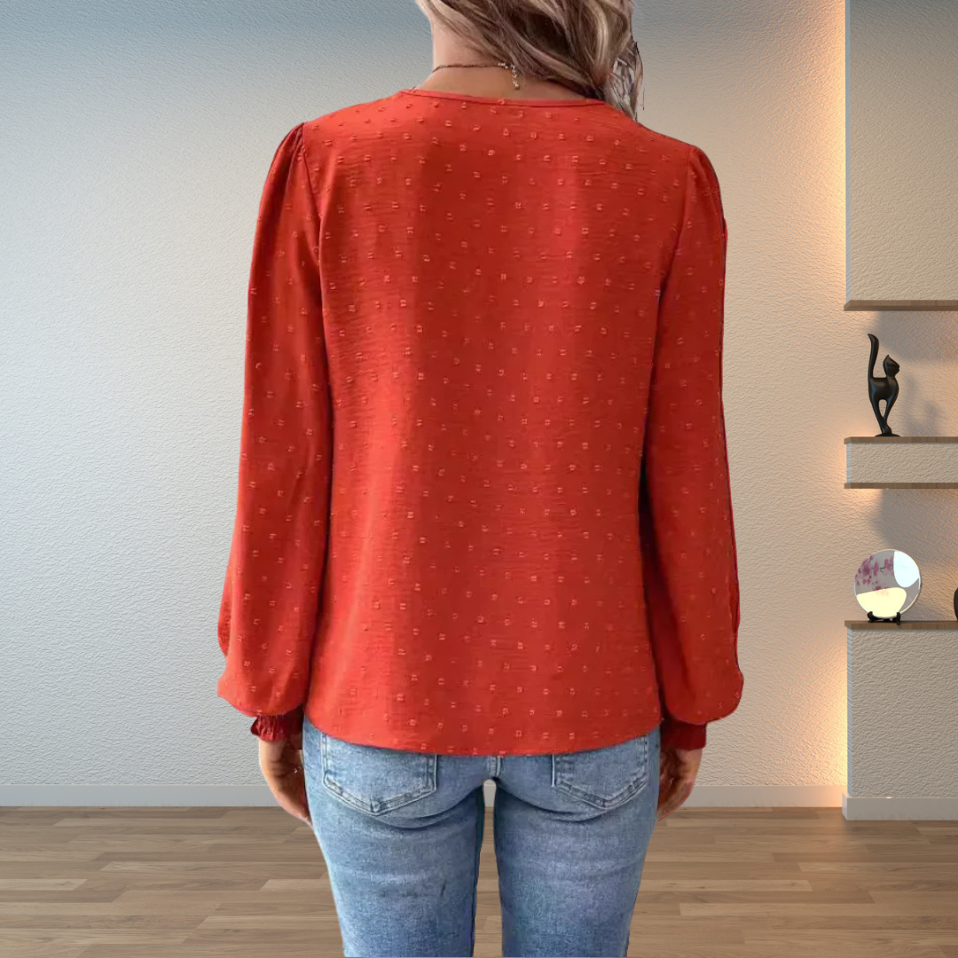 Women’s Blouse | V-Neck with Guipure Lace