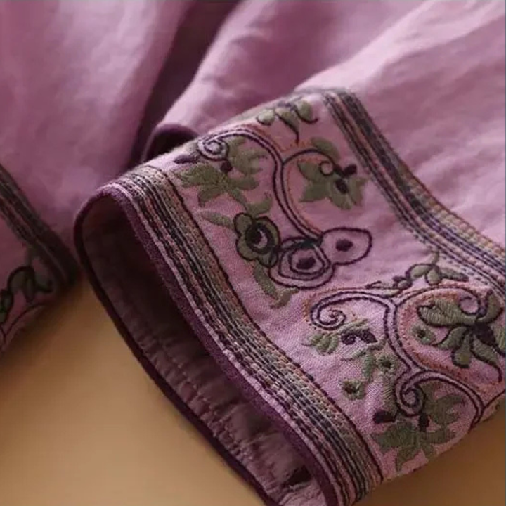 Women’s Blouse | Embroidered Wrap Detail