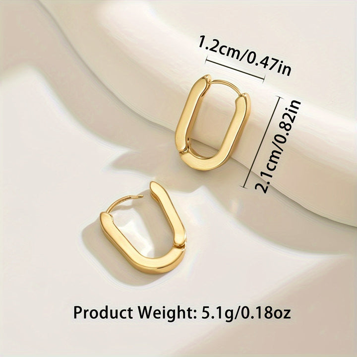 Elegant geometric hoop earrings