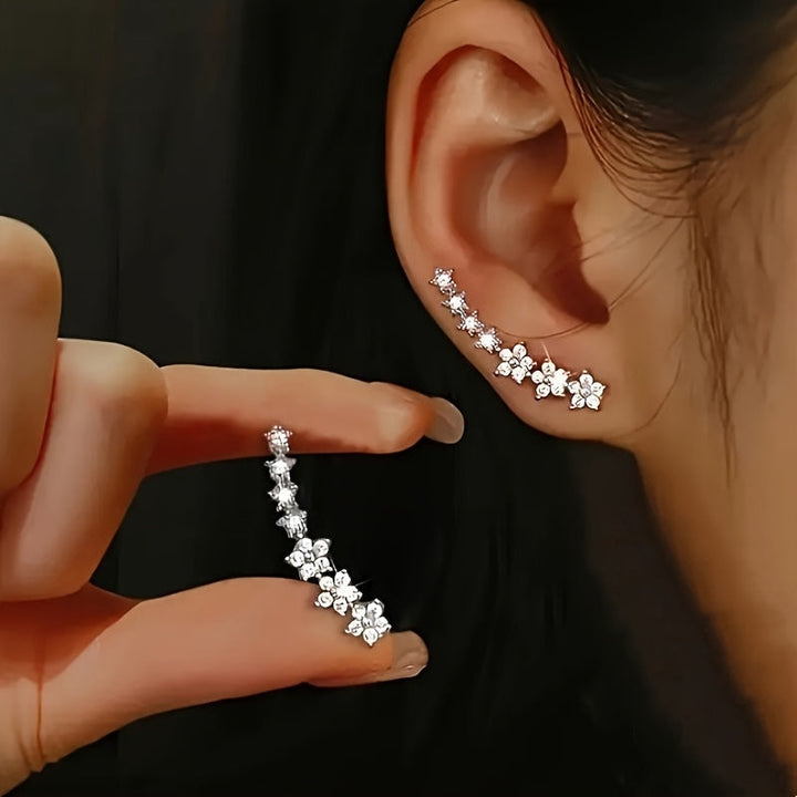 Timeless Silver Floral Earrings