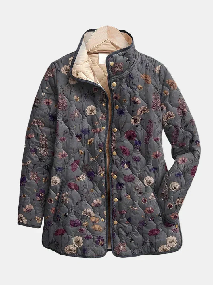 DELACROIX | Padded Jacket with Dried Flowers Nathalie