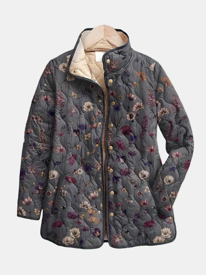 DELACROIX | Padded Jacket with Dried Flowers Nathalie