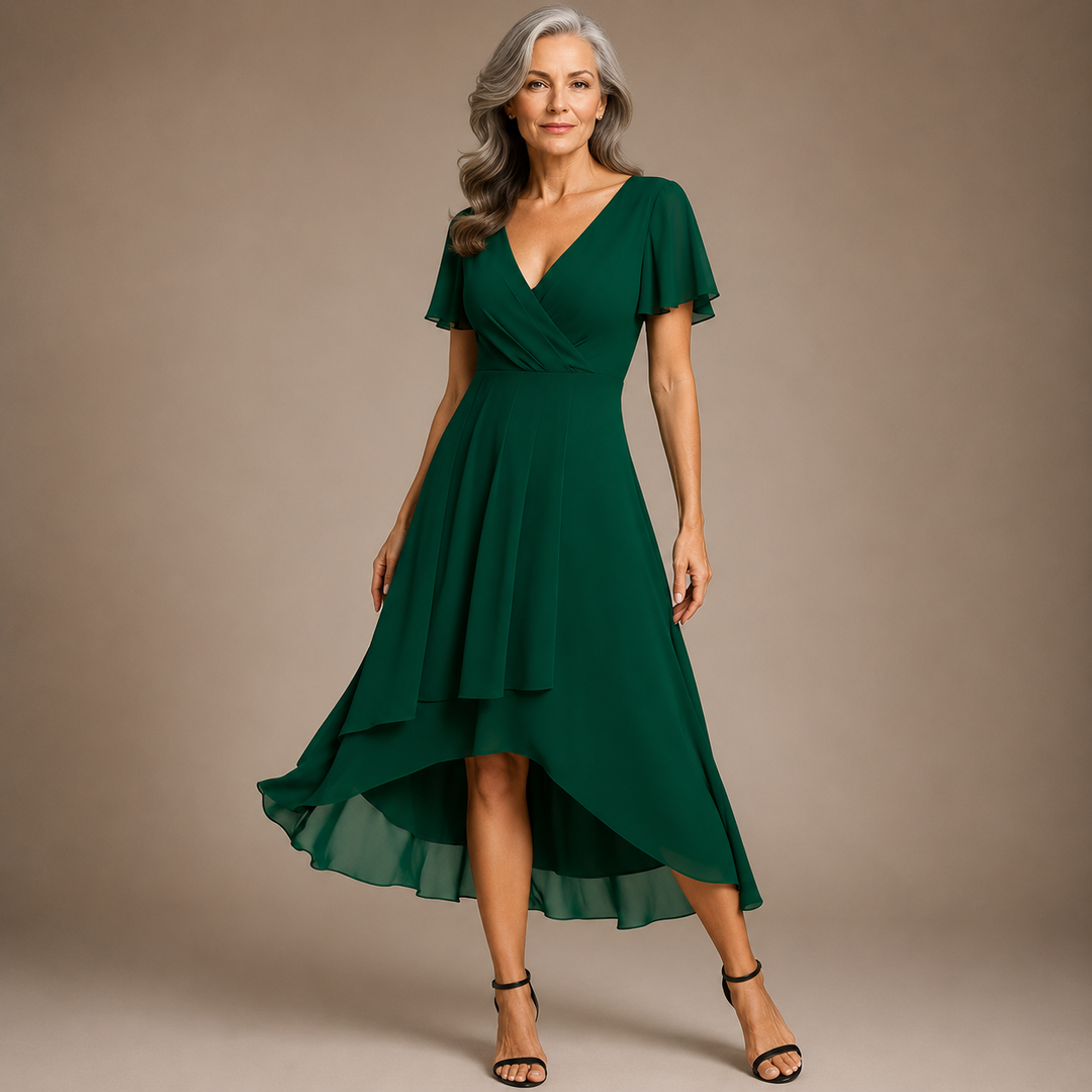 Aria™ | Elegant Butterfly Sleeve Maxi Dress