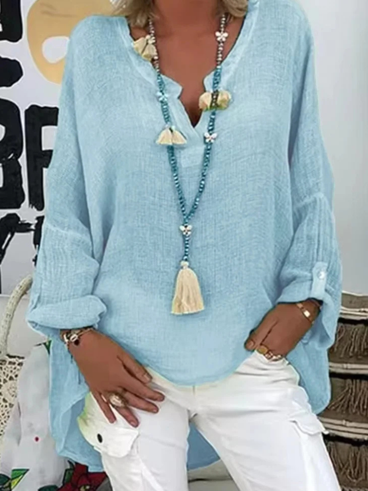 Women’s Blouse | Oversized with V-Neck