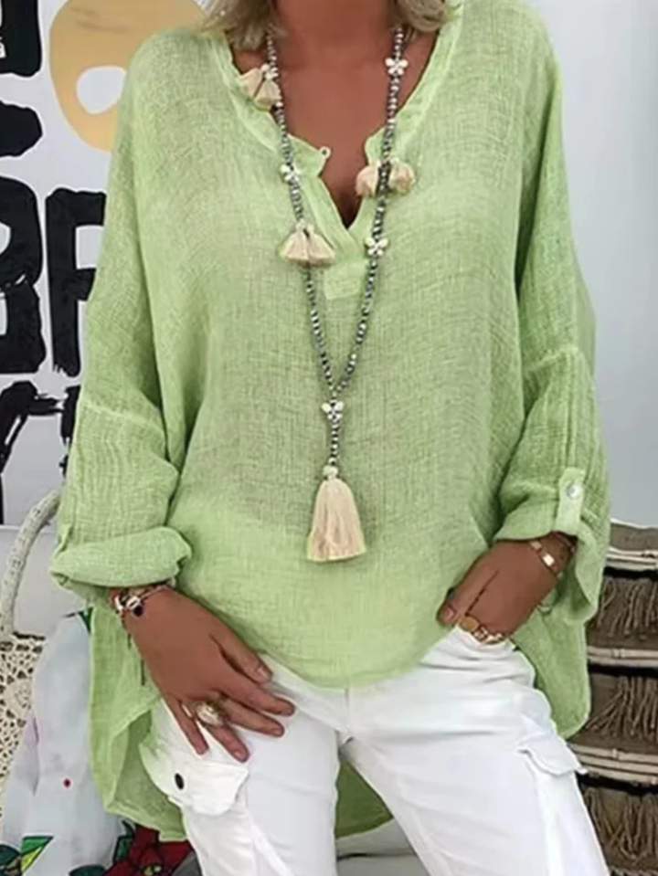 Women’s Blouse | Oversized with V-Neck