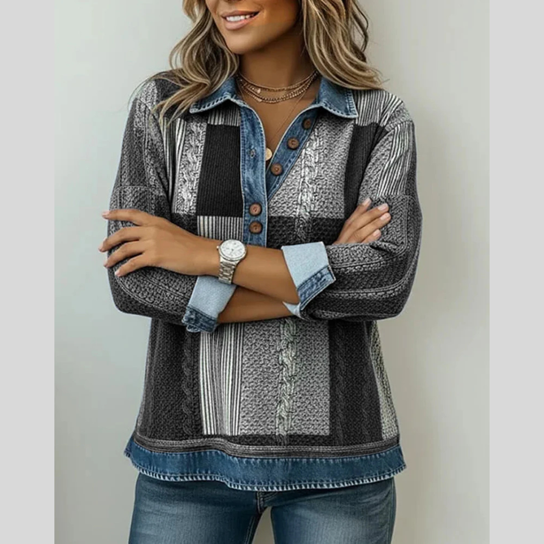 Meridell™ | Color Block Print Sweater