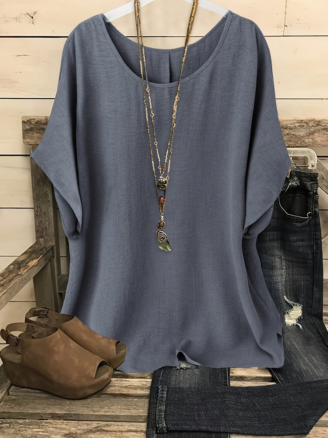 Kiersten™ | Relaxed Round-Neck Short-Sleeve Top