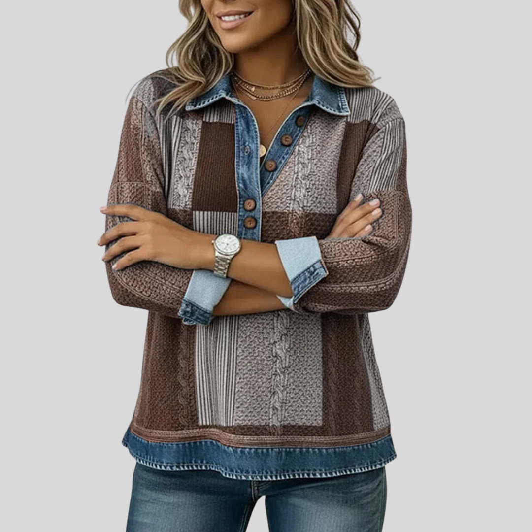 Meridell™ | Color Block Print Sweater