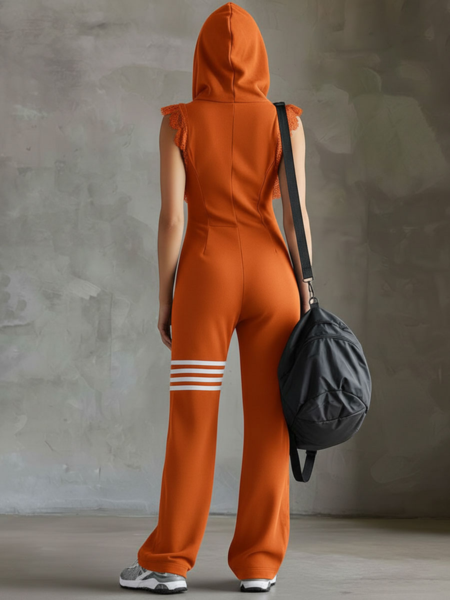Kendra™ | Hooded Athletic Jumpsuit