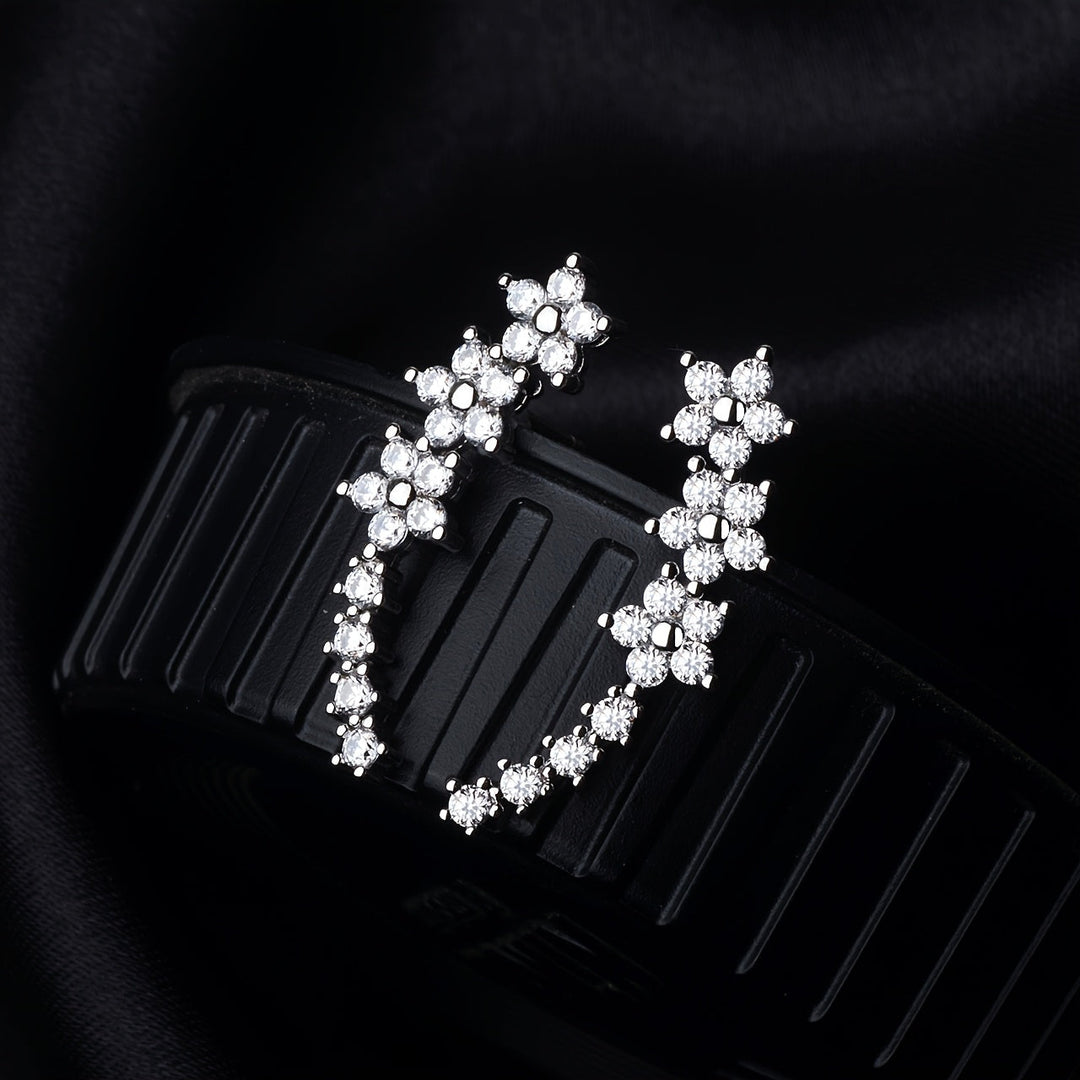 Timeless Silver Floral Earrings