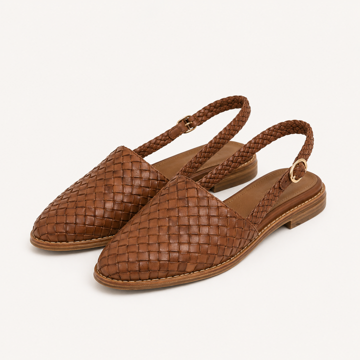 Aurora | Woven Moccasin with Open Heel.