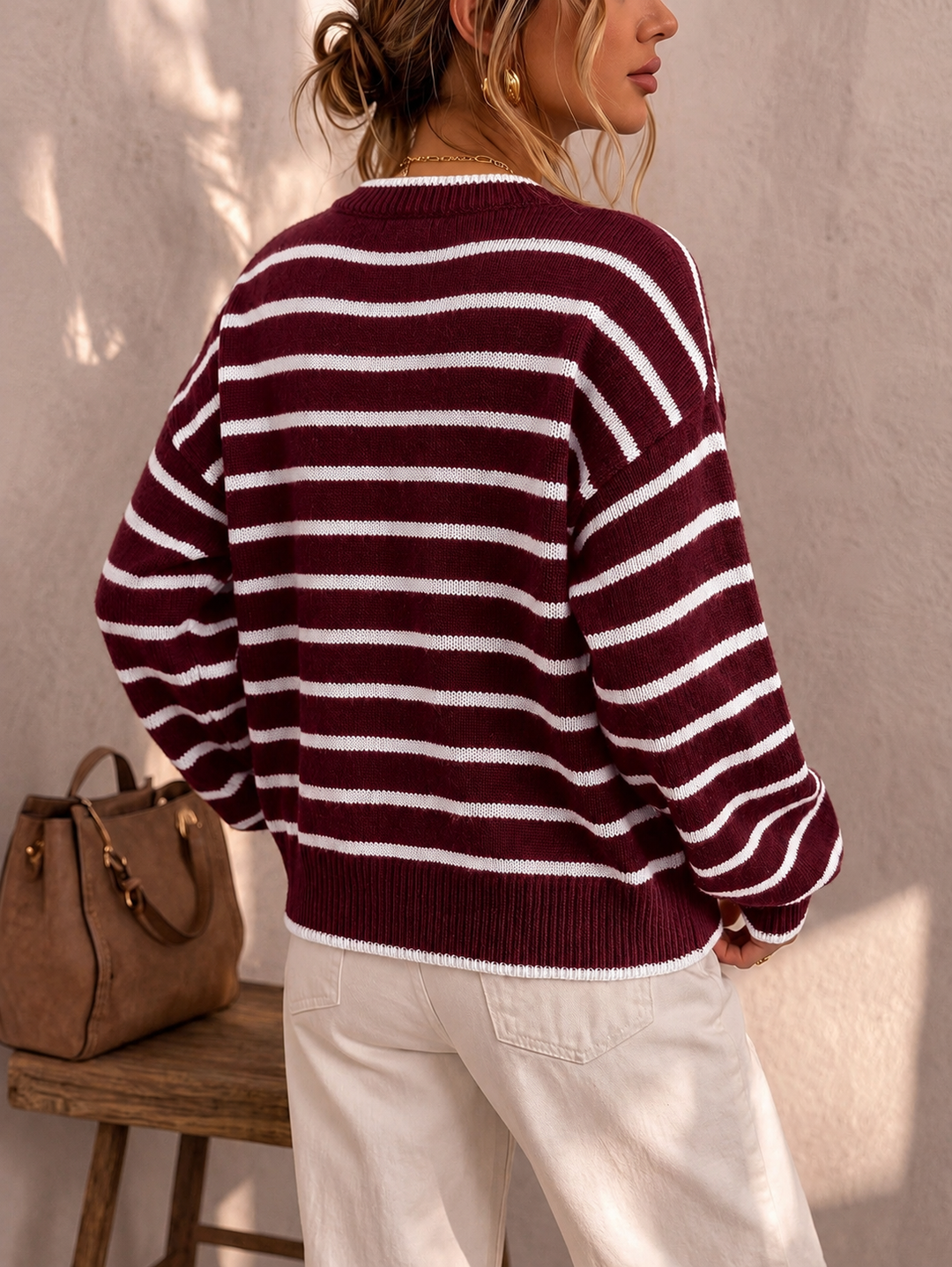 Celia™ | Elegant Striped Knit Cardigan