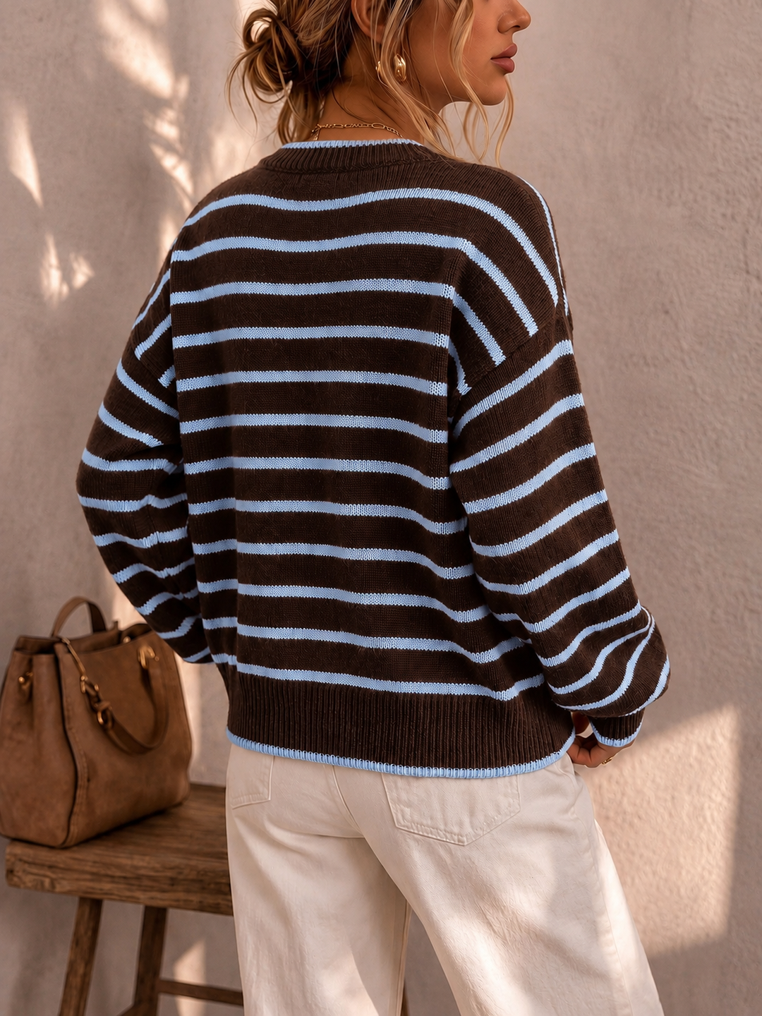 Celia™ | Elegant Striped Knit Cardigan