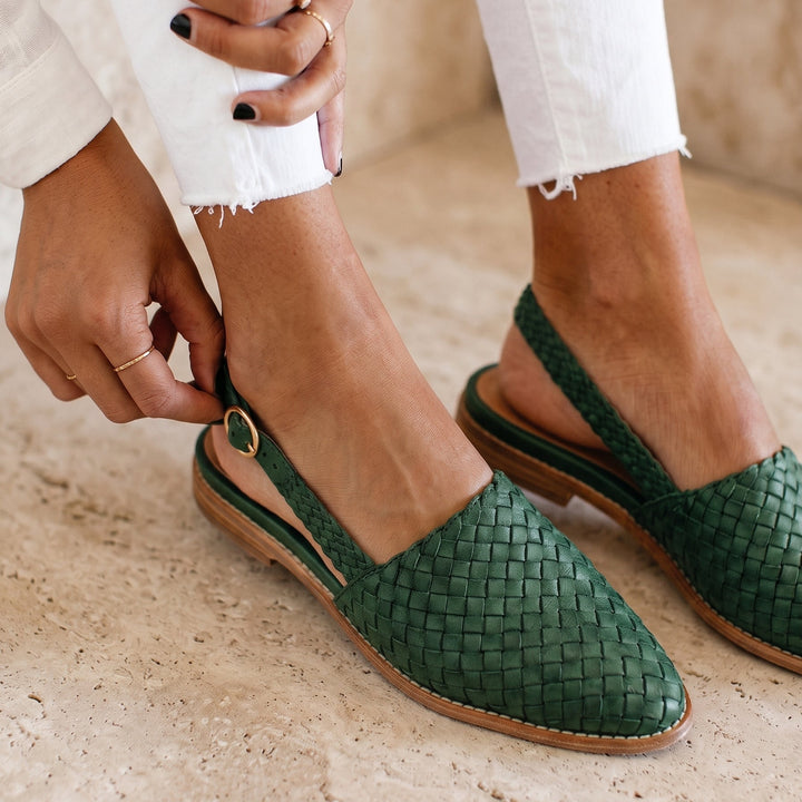 Aurora | Woven Moccasin with Open Heel.