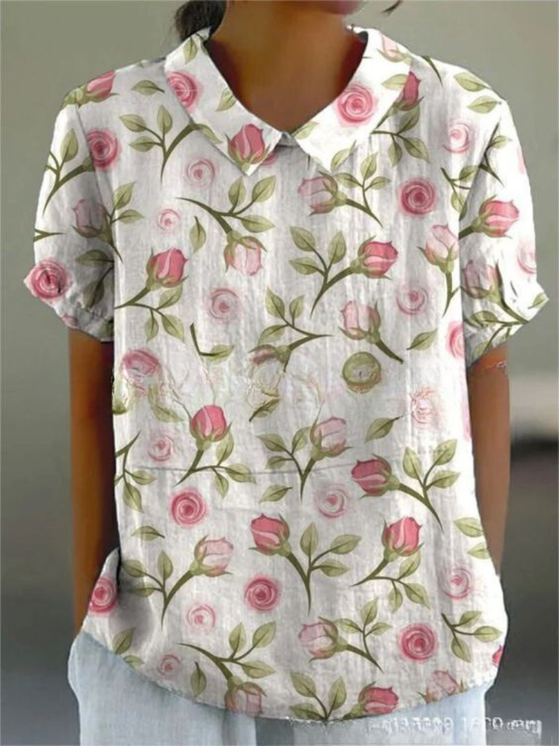 Women's Blouse | Floral Print Collar