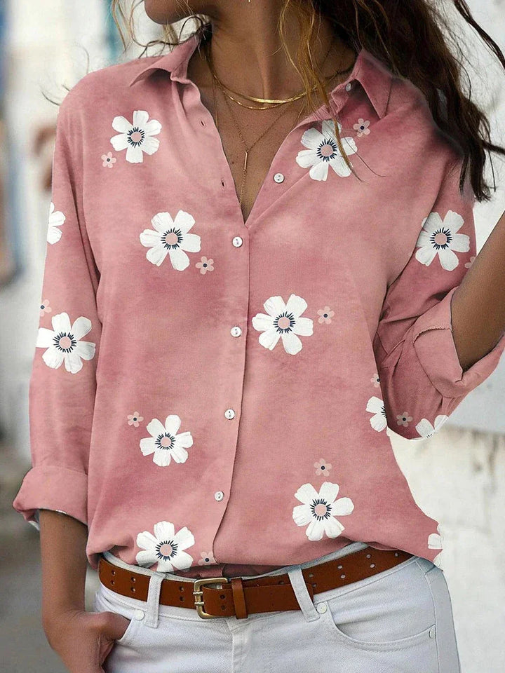 Women's Blouse | Floral Print with Button Front