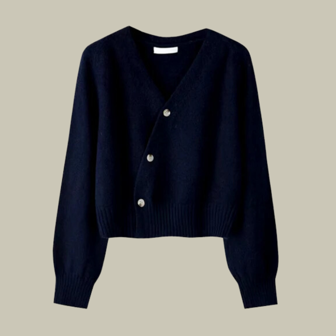 Estelle | Cross-Button V-Neck Cardigan