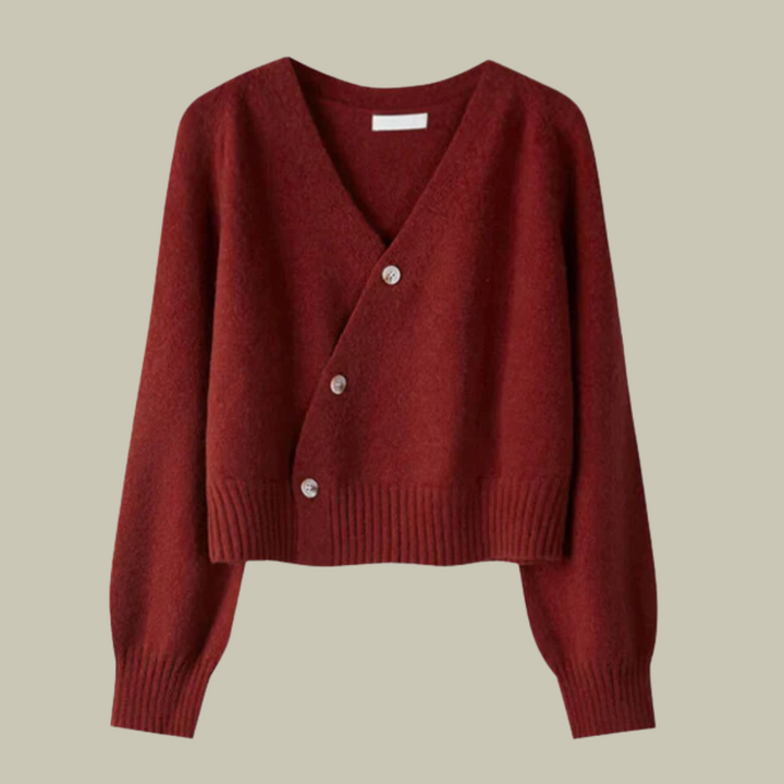Estelle | Cross-Button V-Neck Cardigan