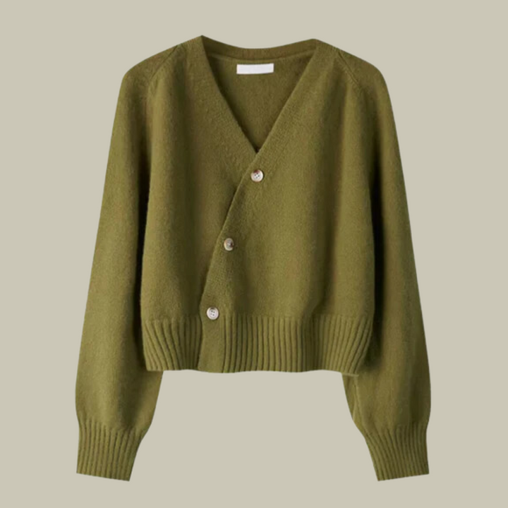 Estelle | Cross-Button V-Neck Cardigan