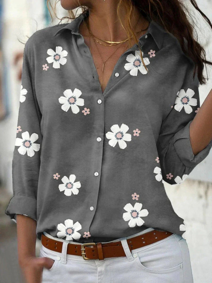 Women's Blouse | Floral Print with Button Front